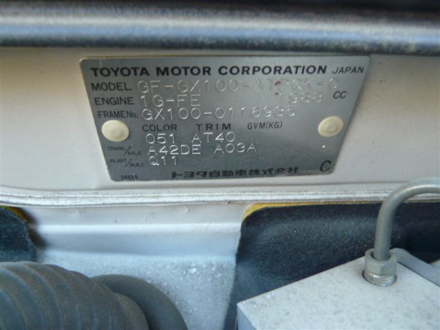 Toyota Mark ii Gx100