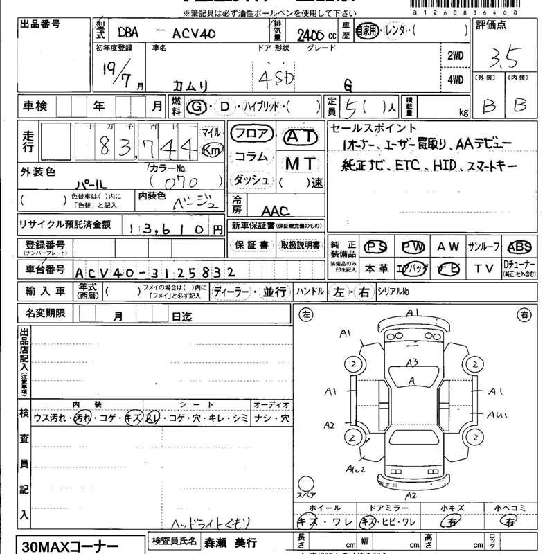 Toyota Camry Acv40